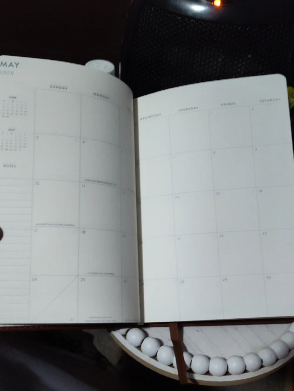 2026 Deluxe Agenda Pocket Planner - Brown With Pocket